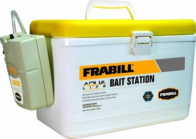 Frabill Bait Box with Aerator | Live Storage Cooler One Size, Multicolor 