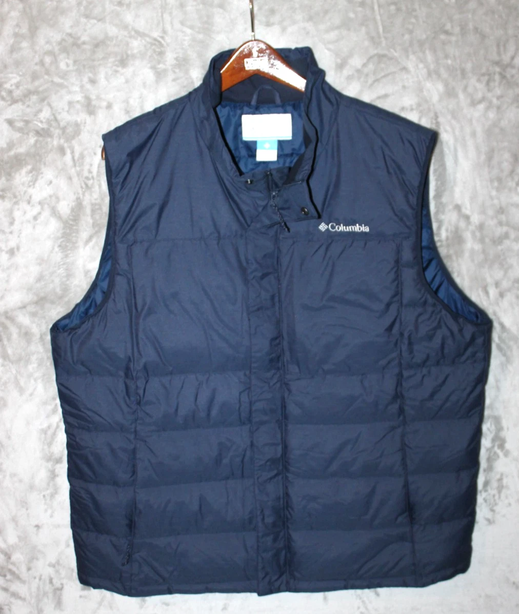 Columbia Ridgeview Peak V Puffer Sleeveless Jacket Men's XL Navy Blue