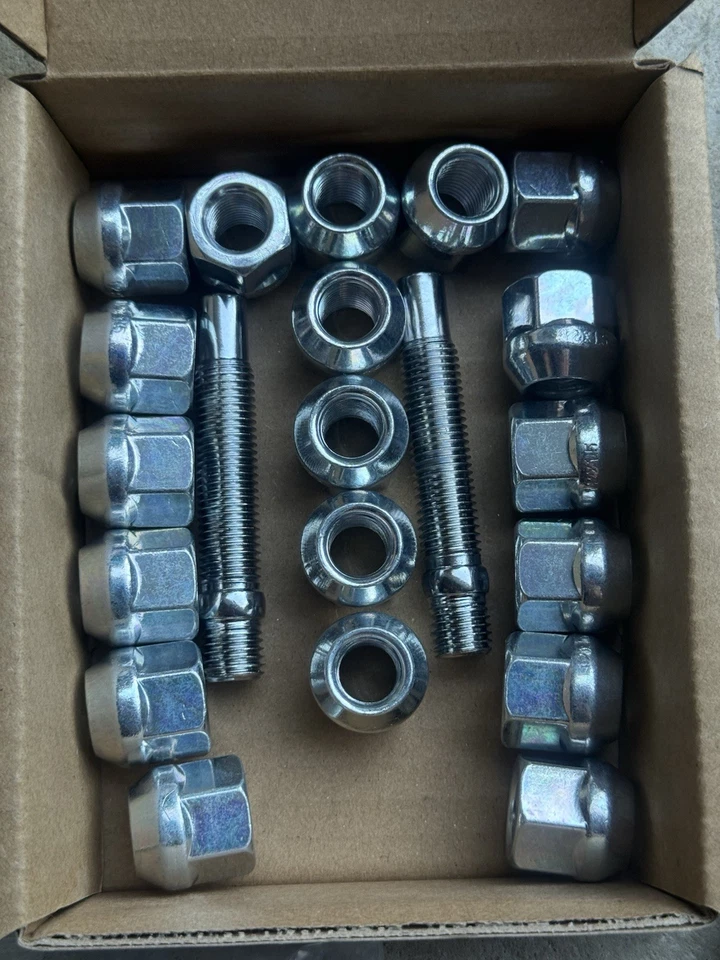 Kit de parafusos de roda estendida polida BMW E82 E90 E92 3 Series *todas as rodas* - Imagem 3 de 4