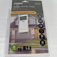TORK Sunset Digital Timer Adjusts to Local Sunrise Sunset RZ307 Preowned open