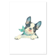 'Happy French Bulldog Puppy' Wall Posters / Prints (PP057043)