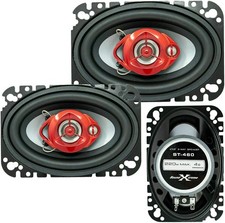 Soundxtreme 4x6" inch  3-Way 220 Watts Coaxial Car Audio Speakers Pair
