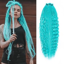 Ocean Green Dreadlock Extensions 3 Styles Mixed in 1 Set,24 Inch 30 Strands