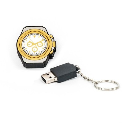 R.L.X. MINI USB UHR WATCH 8GB WEISS GOLD DAYTONA GADGET GESCHENK TIPP NEUHEIT