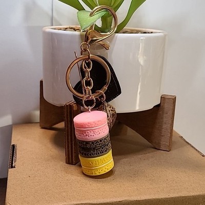Unbranded Macaroon Keychain Multi-Color Women NWOT Keys Home Auto Gym Office