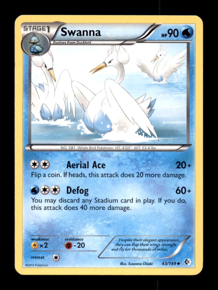SWANNA 43/149 UC BOUNDARIES CROSSED POKEMON LP