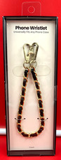 Hello Lux Gold Tone Chain with Faux Leather Phone Wristlet - Black New in Box