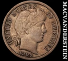 1909-S Barber Dime- Very Fine- Semi Key Better Date- No Reserve #J8937