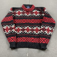 Vintage The Woolrich Sweater Womens Small Wool Fair Isle Nordic Pattern Pullover