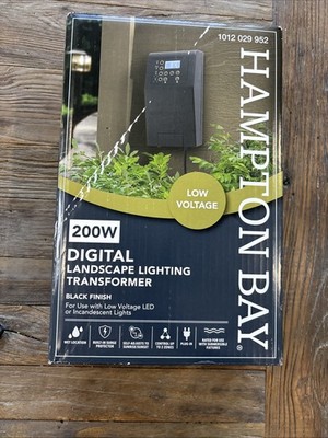 Hampton Bay 200W Digital Landscape Lighting Transformer 1012029952 Black New