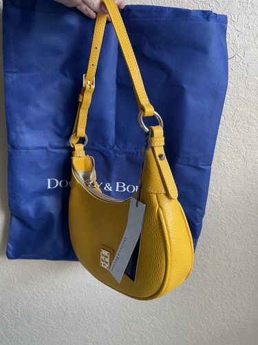 Dooney & Bourke Lucca Small Purse Dandelion Yellow Leather Shoulder Bag SOLD OUT - Picture 3 of 7