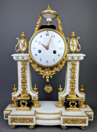 🇫🇷 Pendule Louis-Seize Portique um 1780-90 Paris - Kaminuhr