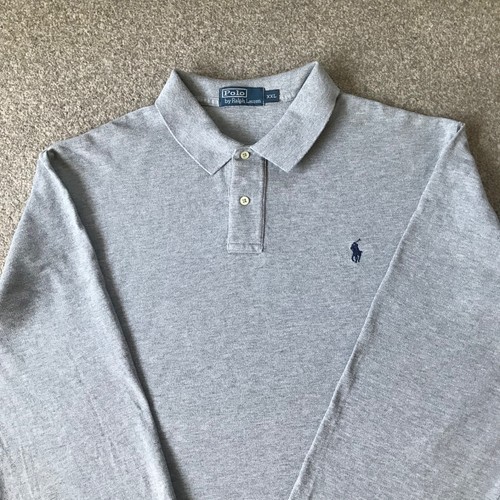 Polo Ralph Lauren Grey Long Sleeved Polo Shirt/Top Size 2XL - Picture 2 of 3