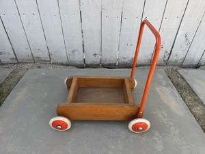 Amish Wooden Walker Baby Stroller Push Seat Wagon Solid Wood Handmade