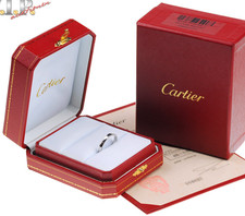 C de CARTIER BAGUE ALLIANCE RING PT.950 PLATIN TRAURING EHERING WEDDING BAND °55