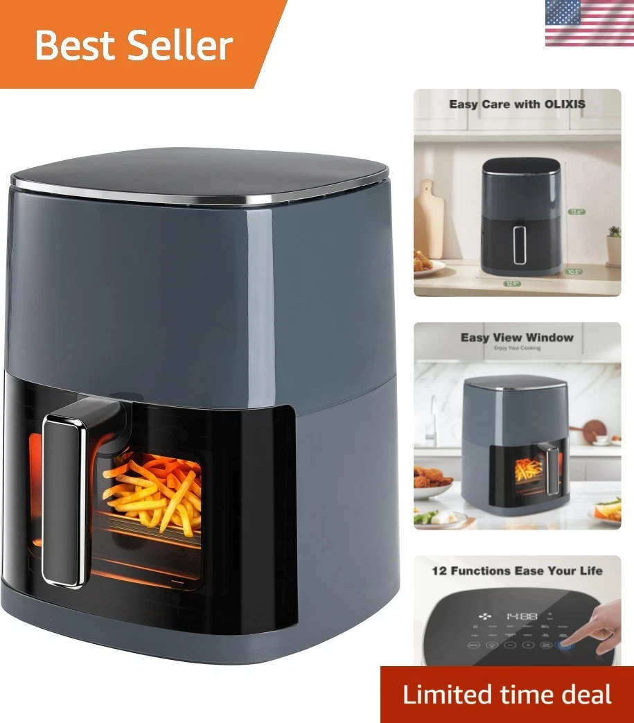 Air Fryer 6 Quart with Window Square Air Fryer 12-in-1 Air Fry, Roast, Reheat...
Opens in a new wind