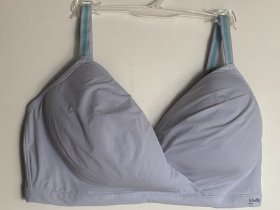 KINDLY YOURS XXL So Comfy Lightly Lined Micro Wirefree Halogen Blue Bra
