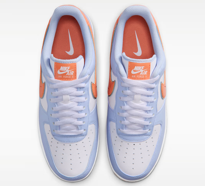 Nike Men\'s Athletic Shoes Blue with White and Orange Accents Nike Air Force 1  main image 2