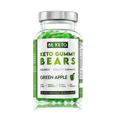 BeKeto Keto Gummy Bears, 60 Gummies, Green Apple