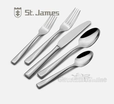 St. James Beam Heavyweight Forged Stainless Steel Flatware 20pc Set Service 4
