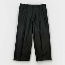 Vintage Mark Shale Wool Pleated Cuffed Dress Pants 37x28 Talon USA