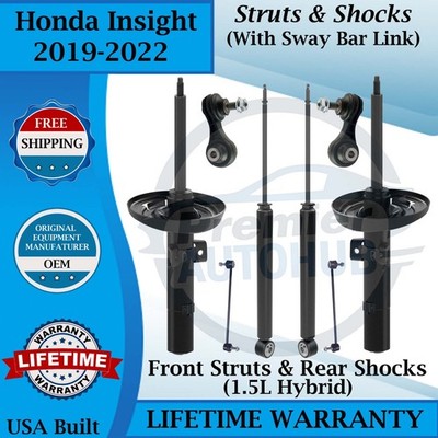 Monroe OEM Front Strut & Rear Shock W/Sway Bar Links For 2019-2022 Honda Insight