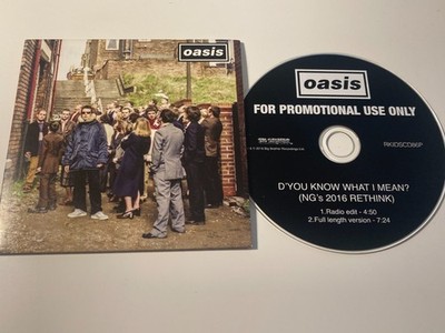 Oasis RARE 2016 2trk CARD SLEEVE PROMO CD D'You Know What I Mean?