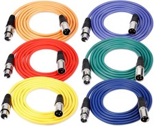 Neewer 6pcs 1m Audio Cable Cords, XLR Male to XLR Female Microphone Color Cables