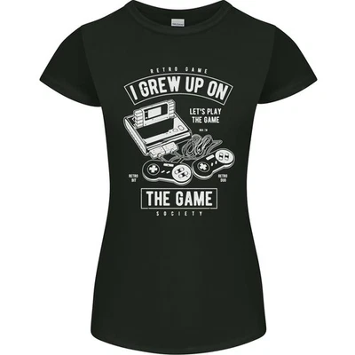 J'ai Grandi Sur Le Gamer Drôle Gaming T-Shirt Femme Coupe Petite - Photo 1/4