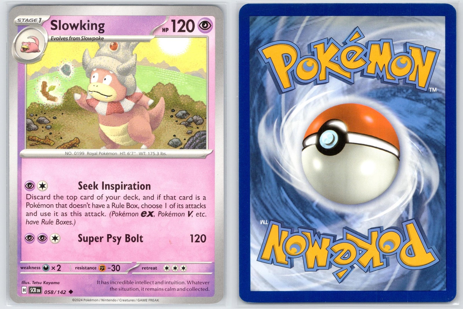 Slowking 58/142 Stellar Crown Uncommon Pokemon LP