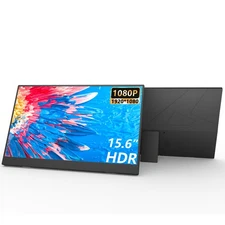 New 15.6" Portable Monitor IPS HDR 1080P FHD USB C Plug&Play Ultra-Thin Screen