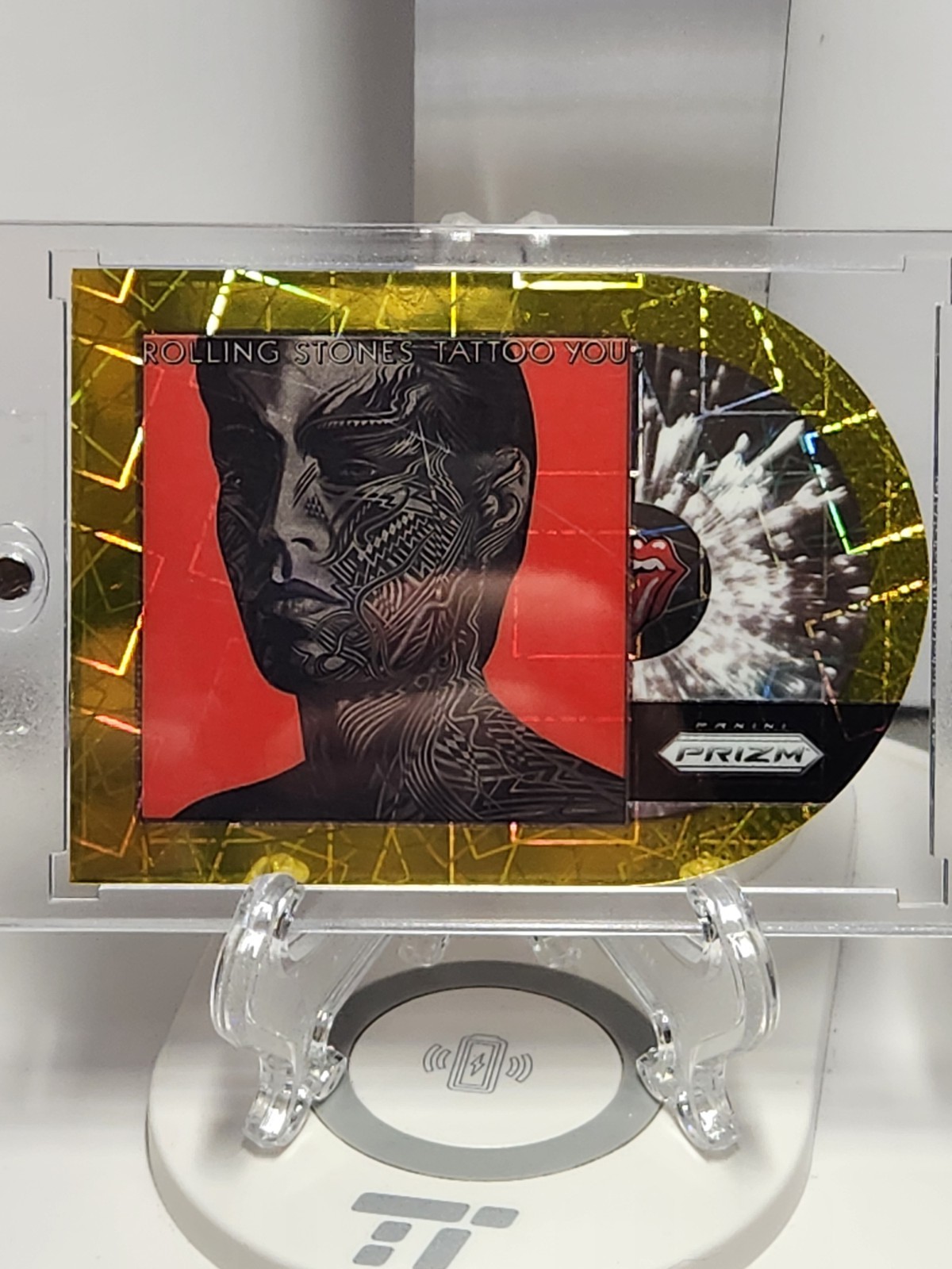 Panini Prizm 2025 the Rolling Stones Albums Tattoo You Die Cut Gold Velocity /10