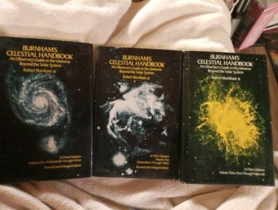 BURNHAM'S CELESTIAL HANDBOOK Full 3 Volume Book Set UNIVERSE Astronomy Guide HC