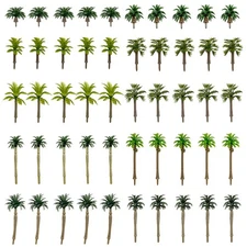 50 PCS Model Trees Coconut Palm Model Trees, Mixed Model Trees for Model Trai