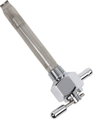 Pingel Power-Flo Petcock 22mm 3/8in NPT Chrome 90° Inward 6211-CH