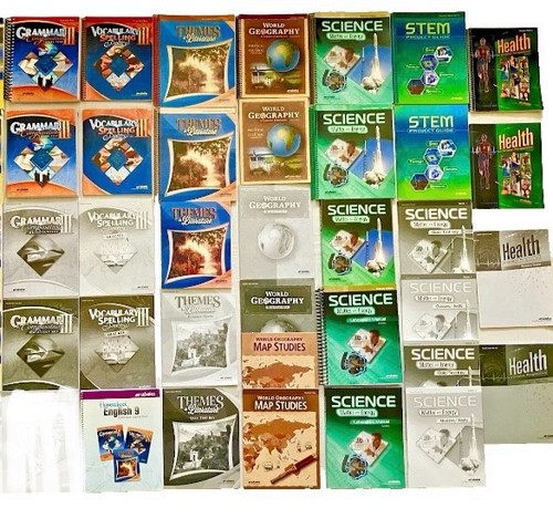 Abeka 9th Grade 9 Lot 35 Parent & Student Kits **Custom Order For Dave**