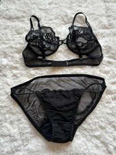Couture Sheer Lace Lingerie Set Unlabeled Designer, Dior-Era Elegance VTG 249