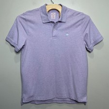 Brooks Brothers Polo Shirt Mens XL Purple Supima Cotton Stretch Preppy EUC