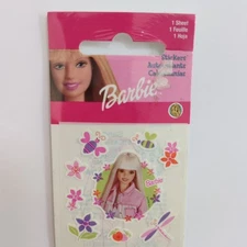 Vintage Sandylion Barbie Flower Garden Bumble Bees Pink Jacket 1 Sticker Sheet