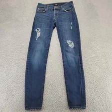 Hudson Jeans Womens 25 Blue Denim Krista Super Skinny Medium Wash Low Rise