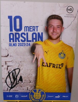 1.FC Lokomotive Leipzig Mert Arslan Autogrammkarte Handsigniert 2023/24 #FP171