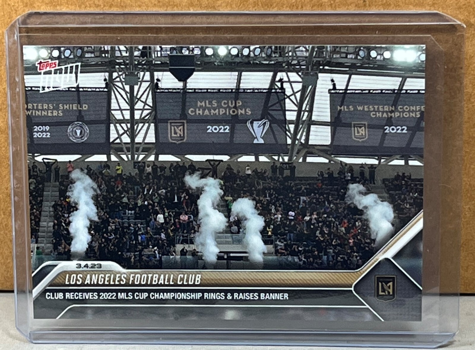 2023 Topps Now MLS #12 LAFC Rings Banner Limited Print Run 212