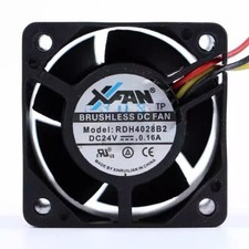 1 Pc. RDH4028B2 4028 DC24V 0.16A 4CM 3-Wire Dual Ball Inverter Cooling Fan
