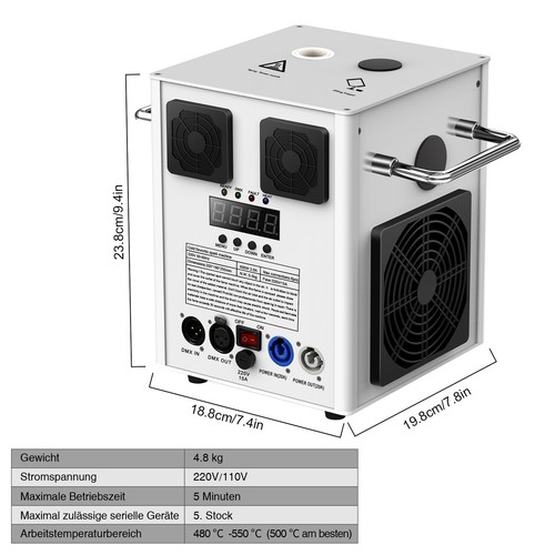 700W Cold Spark Machine DMX512 Remote Control Stage Light Show Firework Machine - Bild 6 von 13