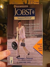 Jobst 115348 Womens 8-15 mmHg Knee High Trouser Socks Size & Color Black X-Small