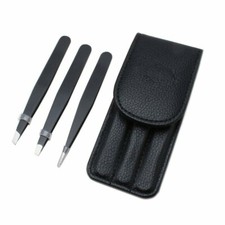 3pcs Stainless Steel Slant Tip Tweezer Precision Eyebrow Hair Remover Tools