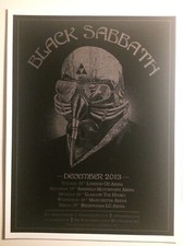 Black Sabbath London O2 Arena 2013 Original Show Poster Ozzy Osbourne