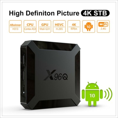 5PCS X96Q Android 4K TV Box Allwinner H313 Quad Core 2GB/16GB Media Player