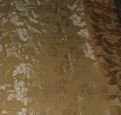 Fabric Remnant 8 Yards 44 Inches Wide Yellow Floral Synthetic Sheer - 第 1/3 張圖片