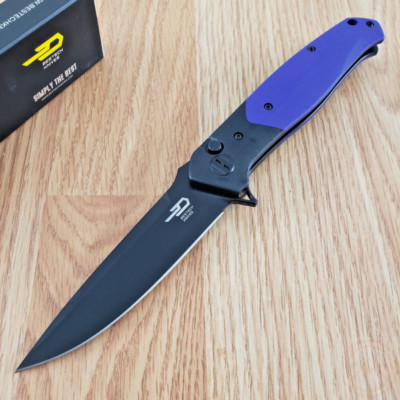 Bestech Knives Swordfish Folding Knife 4'' Black 14C28N Steel Blade G10 Handle